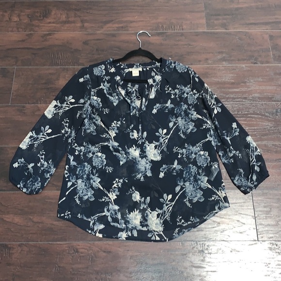 Lucky Brand Sheer Floral Blouse, sz Small. - Picture 7 of 11